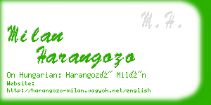 milan harangozo business card